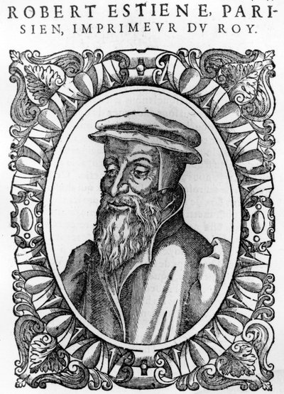 Porträt von Robert Estienne von Andre Thevet